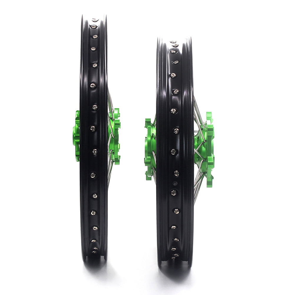 KKE 21" 19" Motorcycle Spoke Wheels Rims For KAWASAKI KX250F KX450F 2006-2014