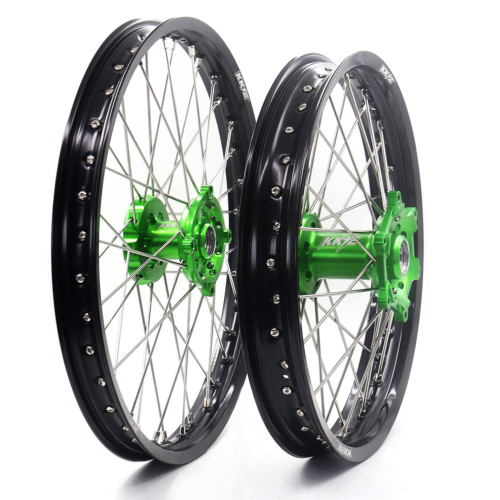 KKE 21" 19" Motorcycle Spoke Wheels Rims For KAWASAKI KX250F KX450F 2006-2014