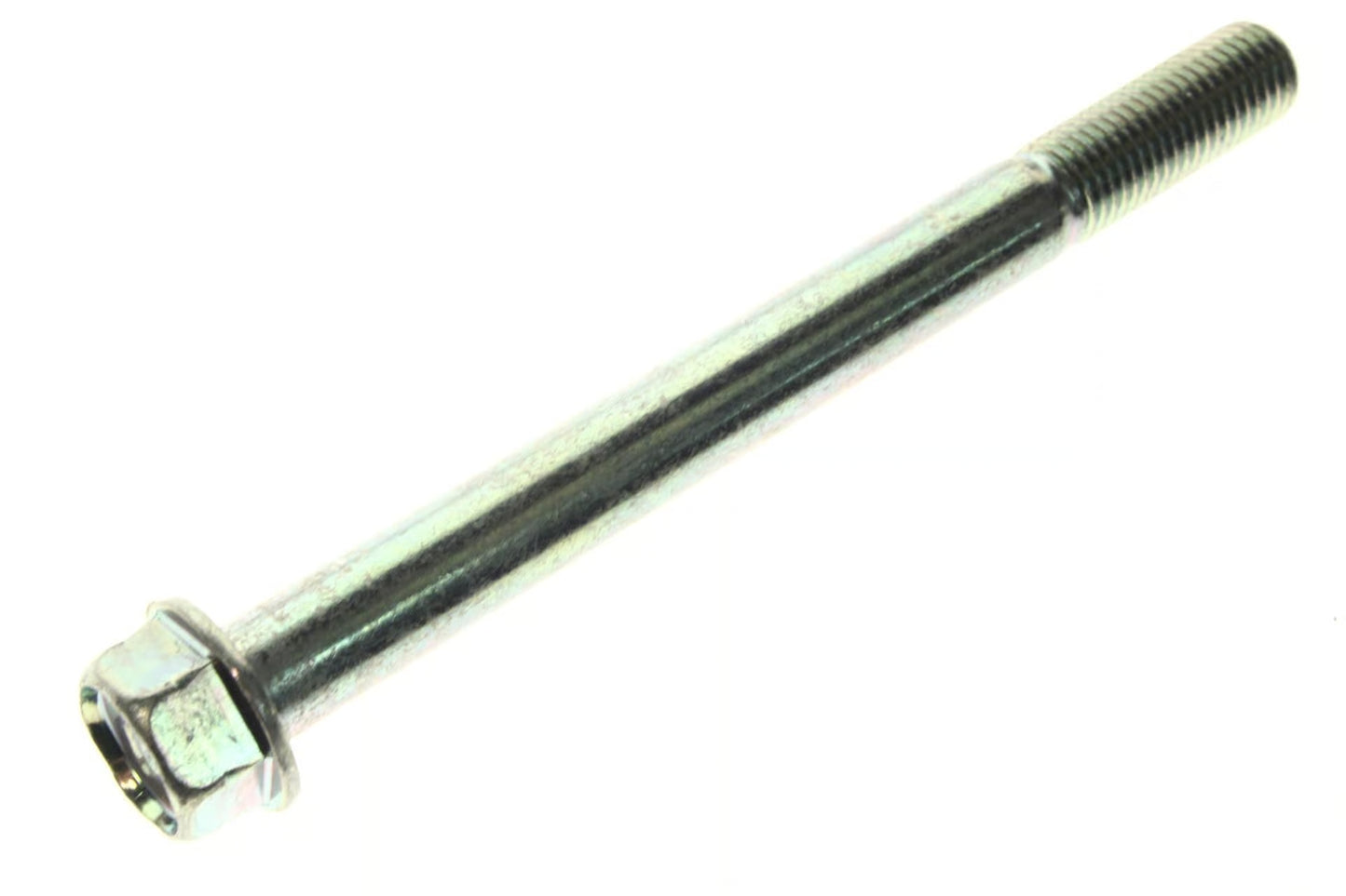 Honda Grom flange bolt 10x110mm fastener shown in silver metal, designed for durable motorcycle hardware installation.