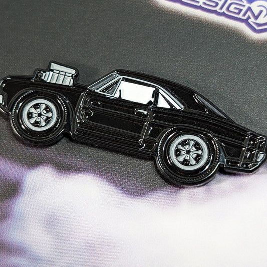 ZSPEC Collector Lapel / Hat Pin - Black Hotrod Charger - Howling Moto