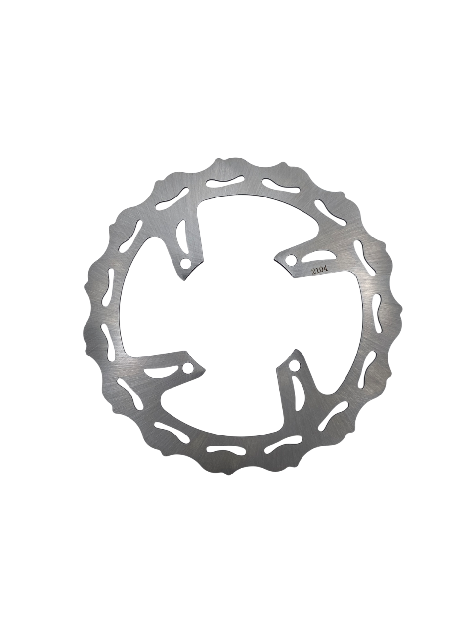 KAWASAKI 270mm front fixed rotor by Warp9Racing, shown in silver with drilled holes for improved braking performance.