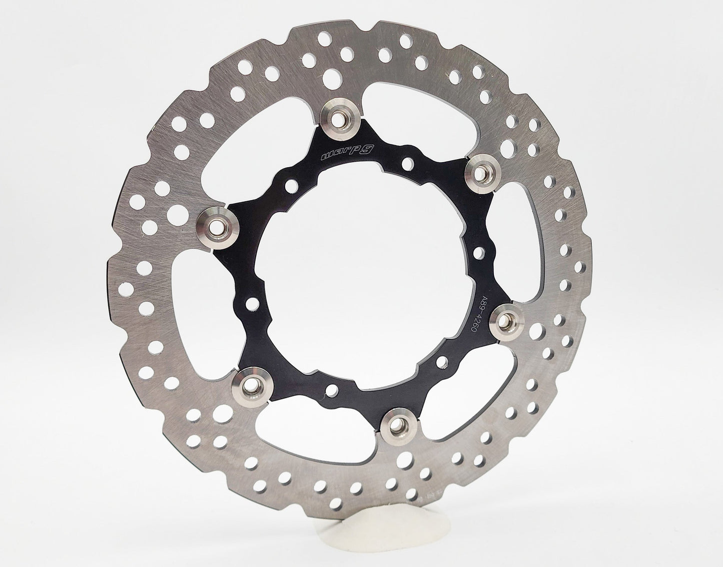 KTM 790/890 rear floating brake rotor by Warp9Racing, 260mm diameter, with detailed metal surface and mounting holes