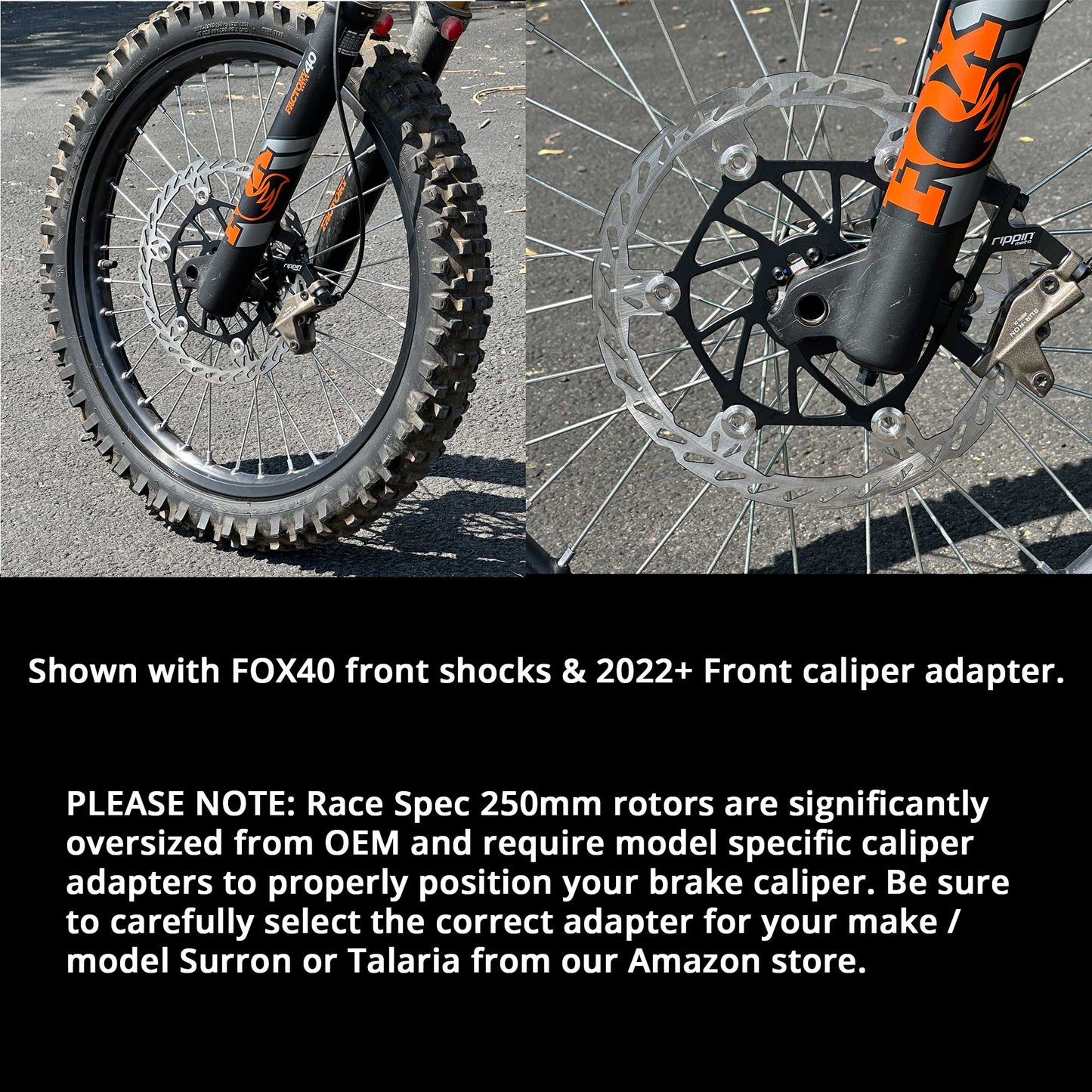 250mm Front Caliper Adapter for Surron LBX/Talaria/Fastace/FOX40/Bomber58s - Howling Moto