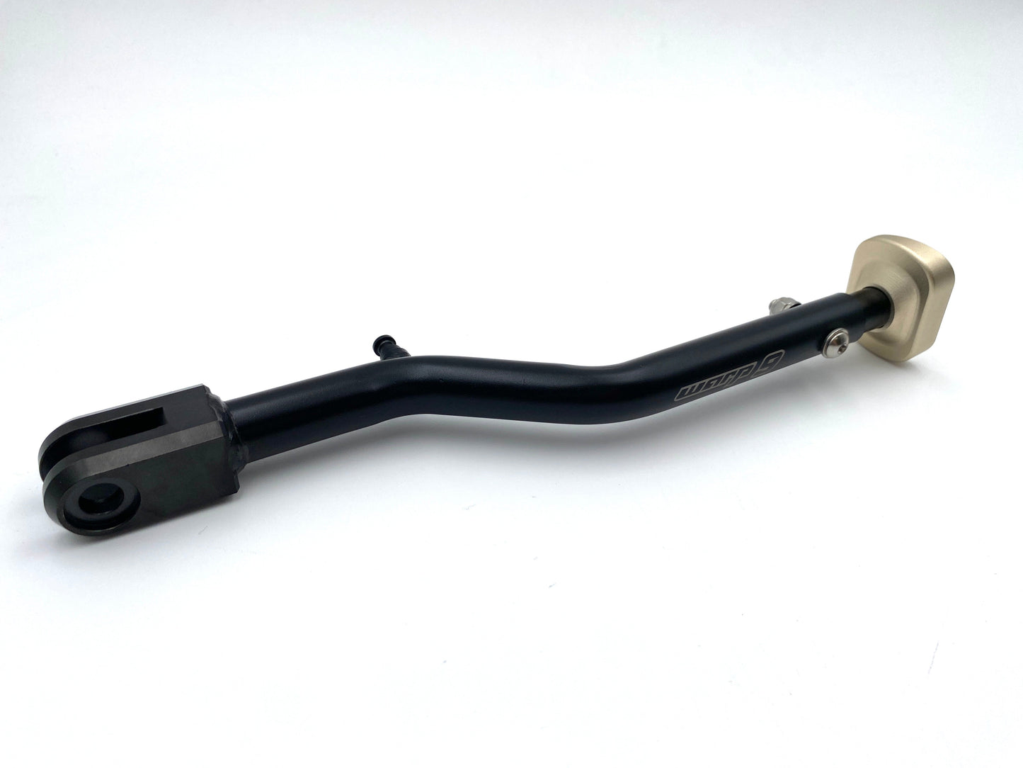 Adjustable Warp 9 E-Moto kickstand for Surron and Talaria electric bikes, featuring durable construction and easy height adjustment.
