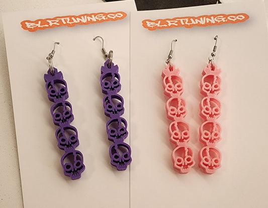 SKULL ROW EARRINGS - Howling Moto