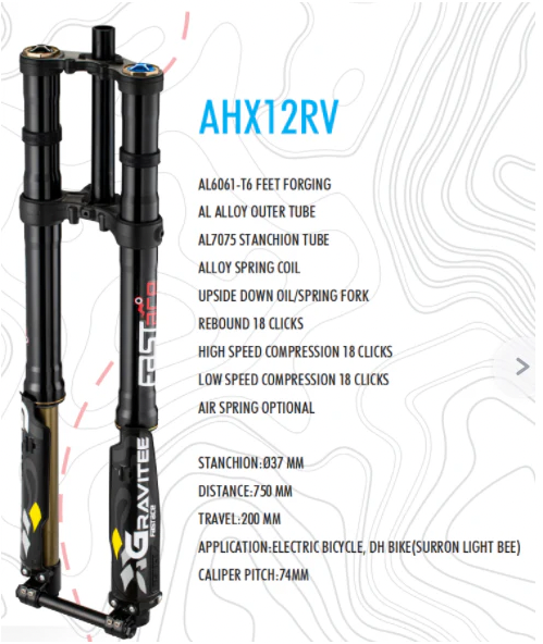 FastAce AHX12RV Gravitee Front Fork - Howling Moto