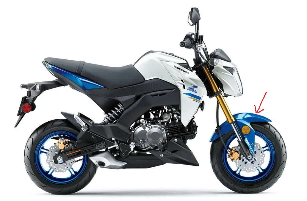 Kawasaki Z125 Pro OEM Front Fender – All Colors | Genuine Kawasaki Replacement