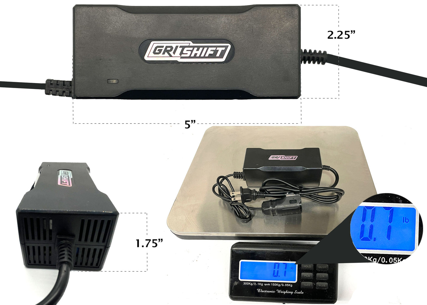 GritShift 60V 2 Amp Portable Charger - Howling Moto