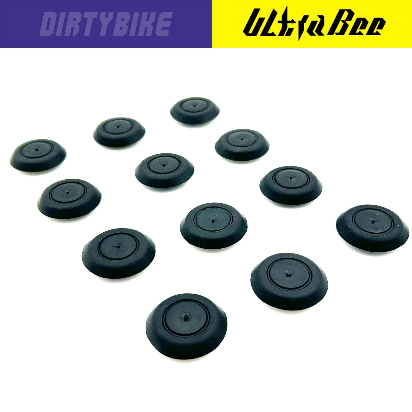 eDirtyBike Hard Enduro skid plate mud plugs for Surron Ultra Bee, showing durable protective skid plate with mud plug attachments.