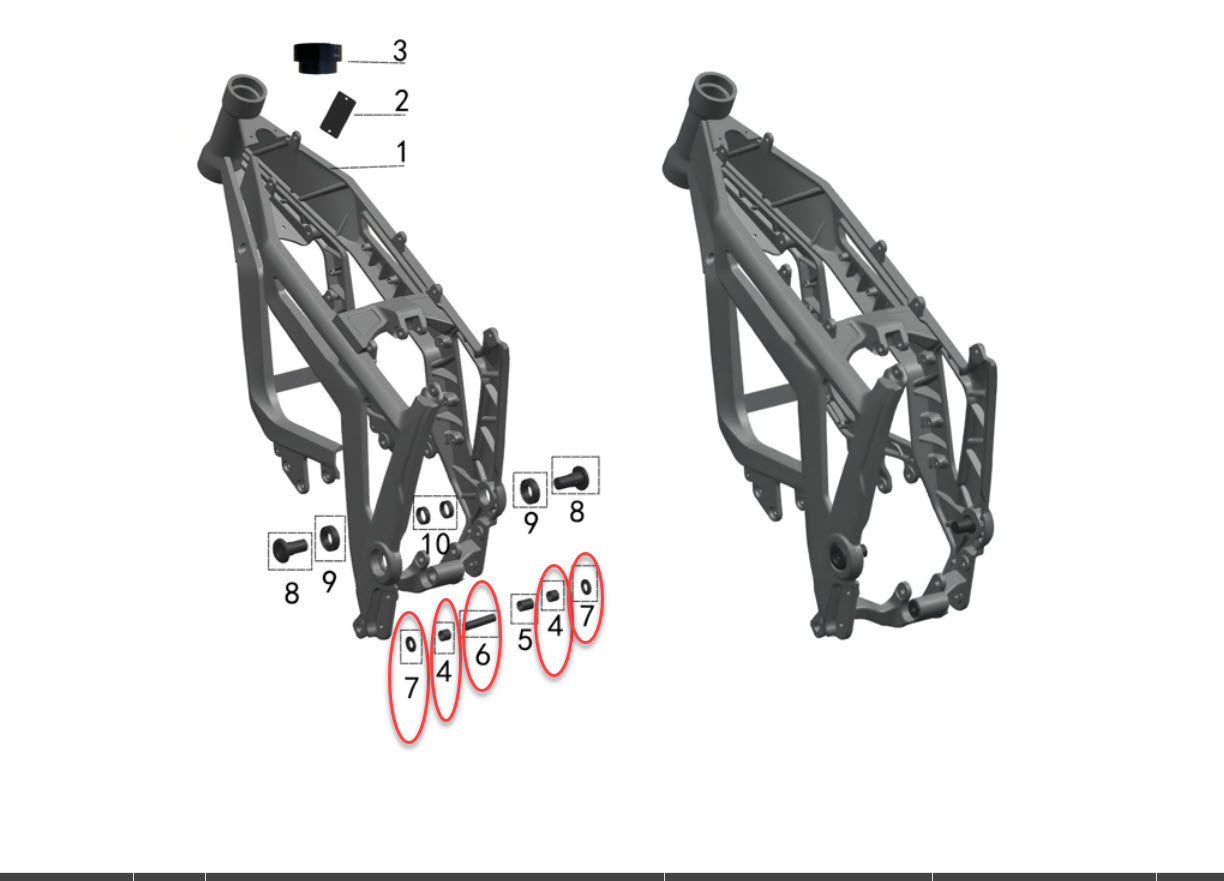 eDirtyBike Talaria MX3/MX4 lower suspension linkage bearing kit with needle bearings for enhanced suspension performance.