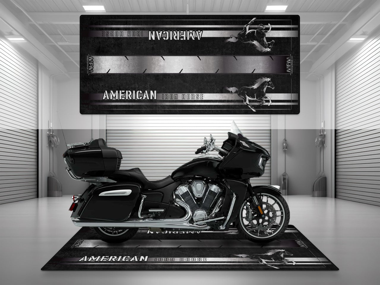 Motorcycle Mat for Indian Motorcycle - U301 - Howling Moto