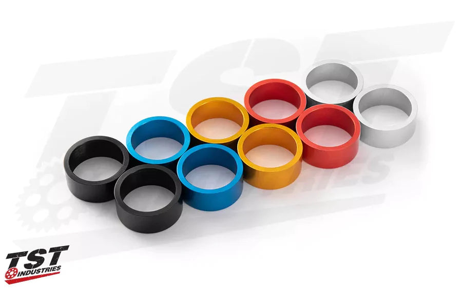 TST/WOMET-TECH BAR END ANODIZED COLOR RING SET - Howling Moto