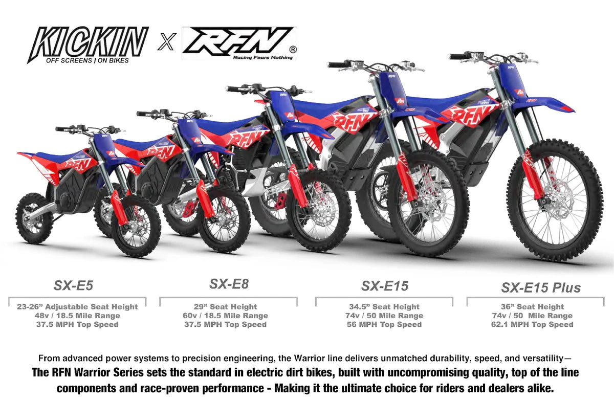 2026 RFN Warrior Pro SX-E15 Electric Dirt Bike