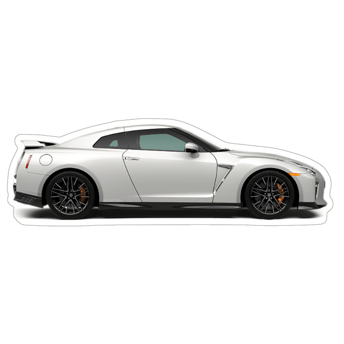 Nissan GTR R35 White Car Vinyl Decal / Sticker, 4.9" x 1.6" - Howling Moto