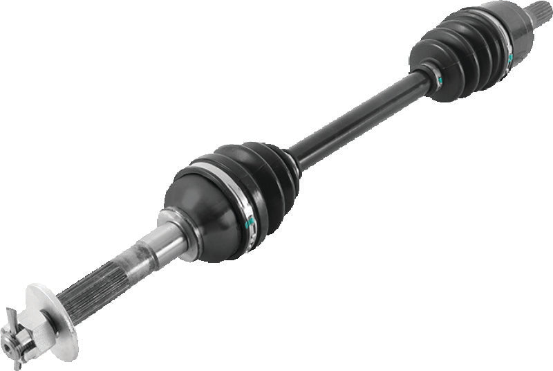 QuadBoss Kubota RTV1100 front left rugged axle part 609279, showing the sturdy axle component with mounting points and rugged design.
