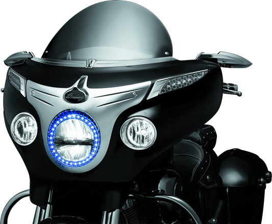 Kuryakyn, Kuryakyn Driving Light Bezels for Indian Chieftain – Chrome Finish Part #5622