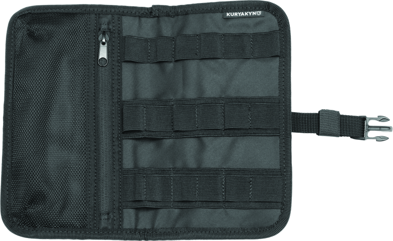 Kuryakyn, Kuryakyn Tour-Pak Lid Organizer with Secure Snap Tabs and MOLLE Tool Roll - Black