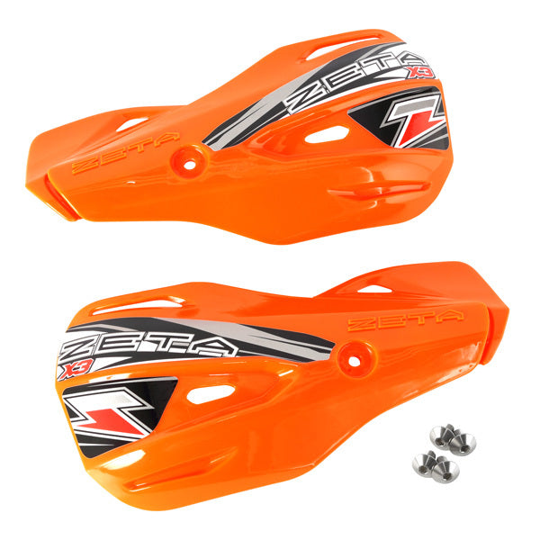 ZETA, ZETA X3 Handguard Shield Orange with Adjustable Master Cylinder Guard Model ZE72-0409