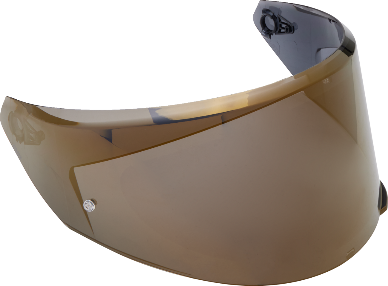 AGV K3 helmet shield with Pinlock 120 MaxVision Iridium Gold lens, shown in size XS-L, designed for motorcycle helmets.