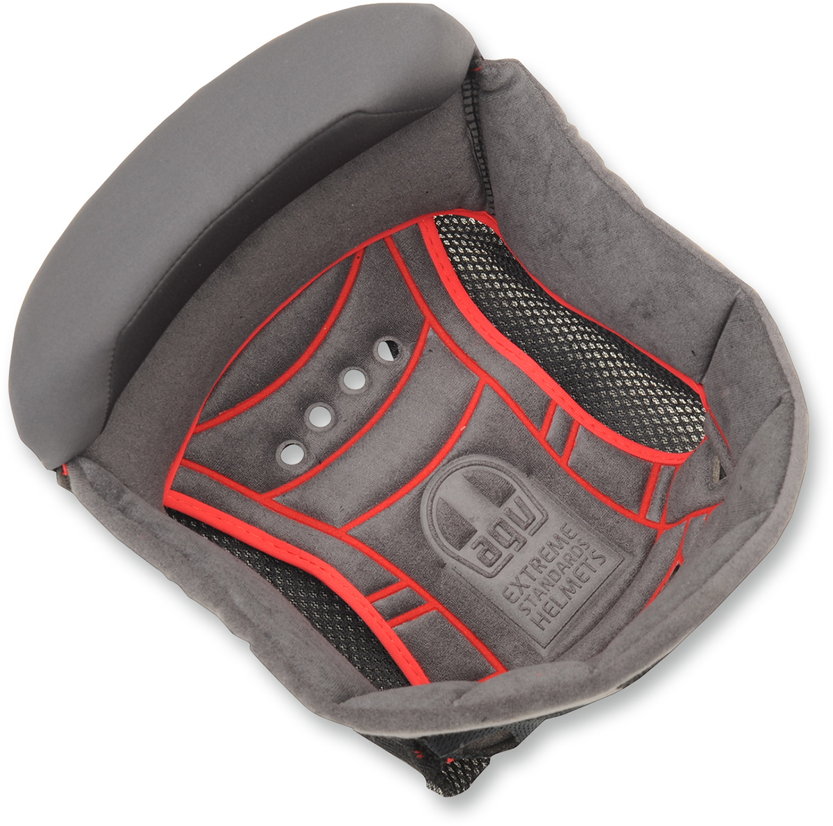 AGV K5 S helmet replacement crown pad and liner in XS size, showing padded interior components for helmet comfort and fit.