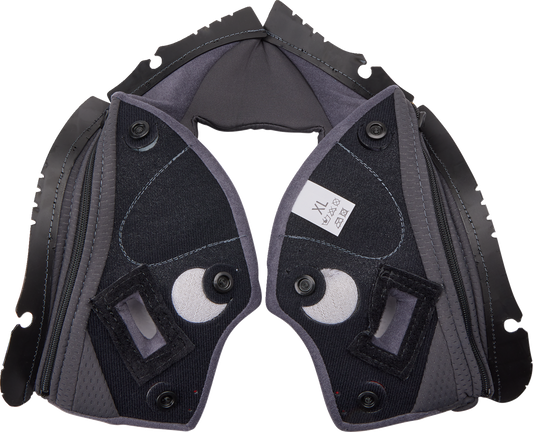 AGV Pista GP RR Cheek Pads - Gray/Cyan - XL 201850005623GXL