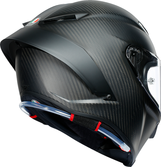 AGV Pista GP RR matte carbon motorcycle helmet with sleek design, small size, advanced safety features, and comfortable fit.
