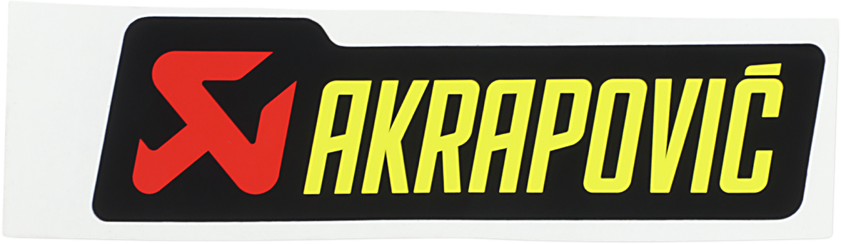 AKRAPOVIC replacement sticker P-HST2AL for exhaust system branding, featuring the AKRAPOVIC logo and product identification.