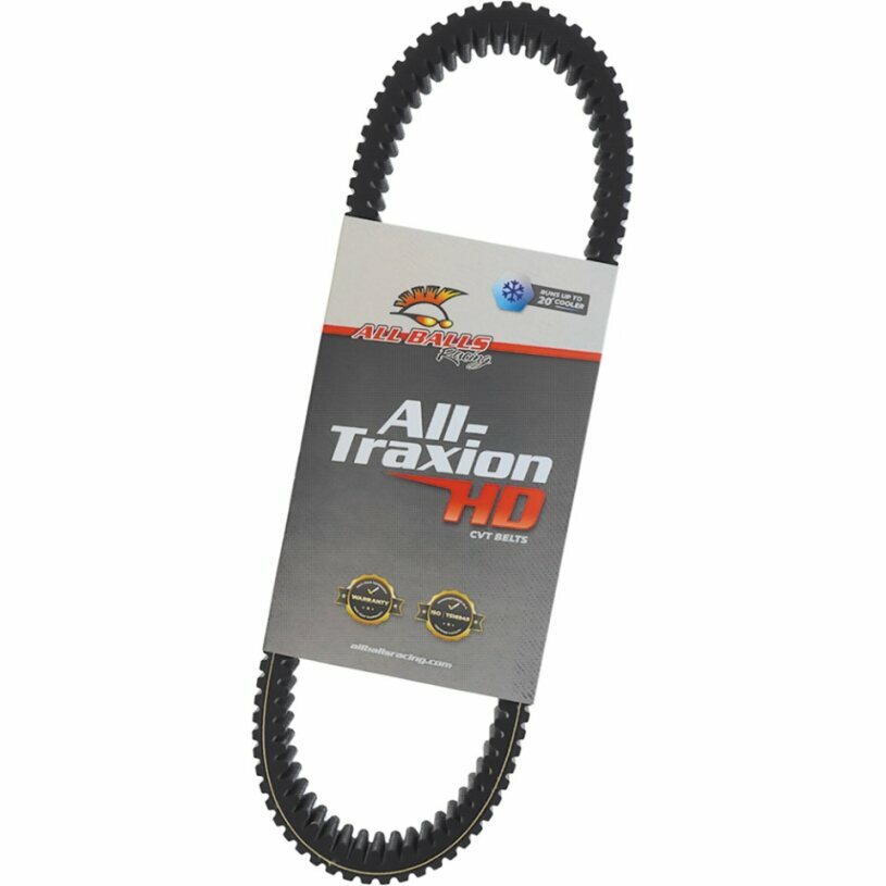 ALL BALLS 22-59011 CV Belt, high-performance automotive belt designed for cooler operation, shown in a close-up view.