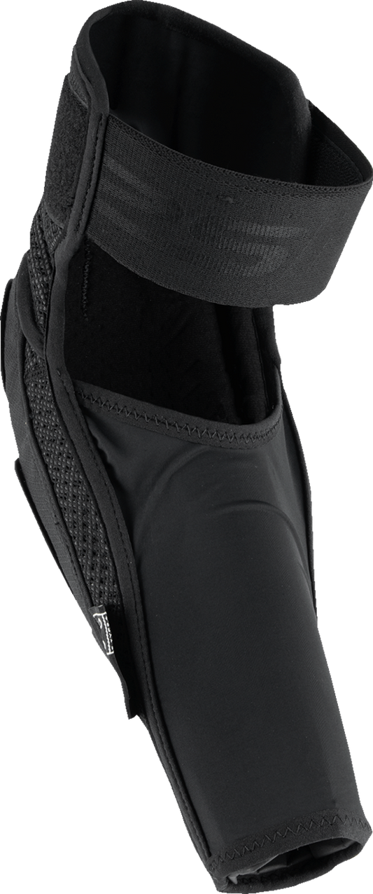 Alpinestars Bionic Pro Plasma Elbow Protectors in black, red, and white, size S/M, showing protective armor with straps and branding.