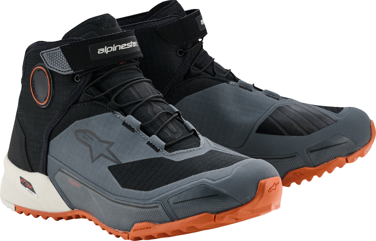 ALPINESTARS, Alpinestars CR-X Drystar® Motorcycle Shoes - Black/Dark Gray/Rust, US 10.5