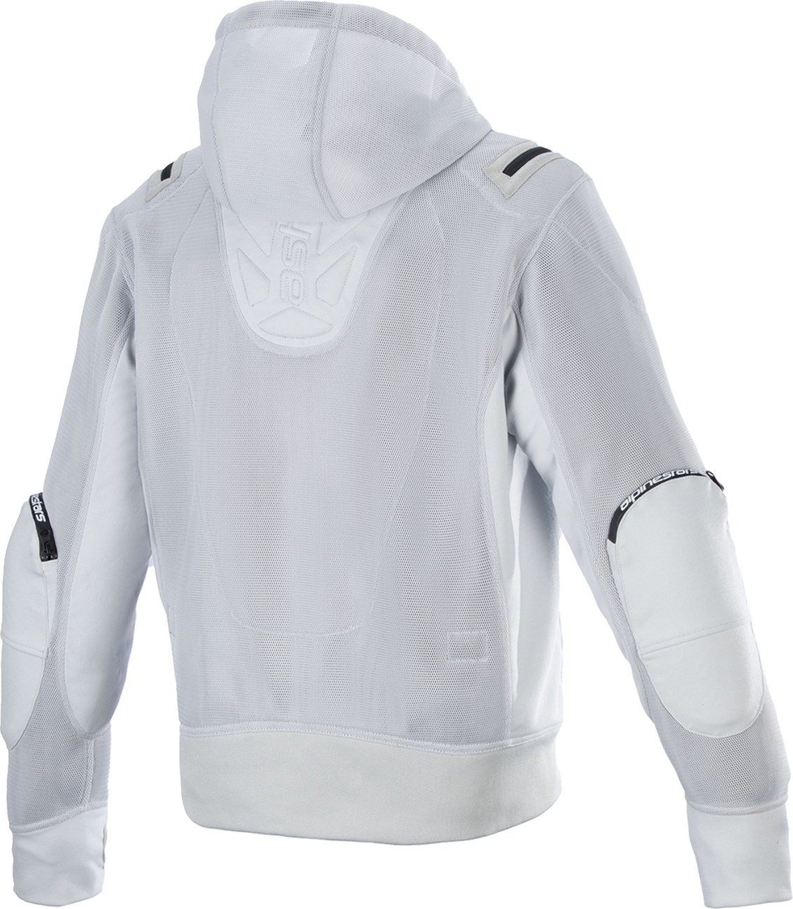 Gray Alpinestars Moflow Air Tech Hoodie, large size, showcasing breathable ventilation panels and impact protection features.