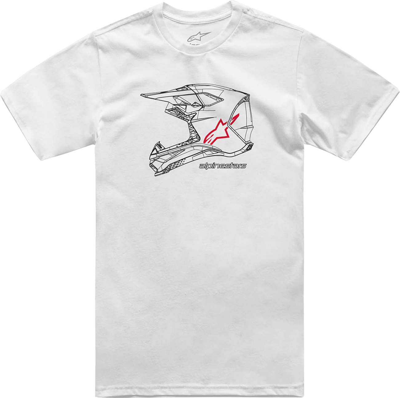 ALPINESTARS, Alpinestars MX Helmet T-Shirt - White - 2XL (Part No. 1214-73116-20-2XL)