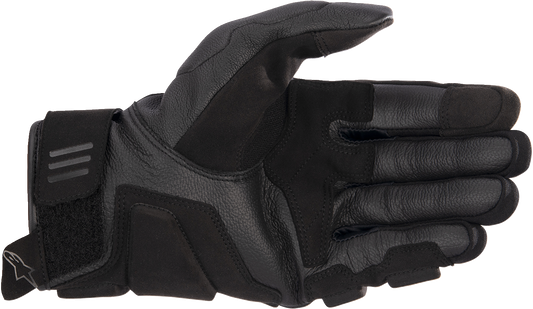 Alpinestars Phenom Gloves in black with reinforced impact zones and soft goat leather, size small, designed for durability and protection.