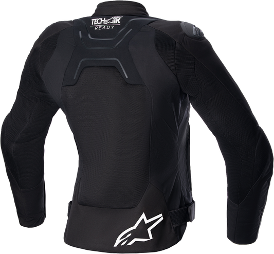 Alpinestars Stella SMX Air women's motorcycle jacket in black, size small, with protective padding and mesh panels for ventilation.
