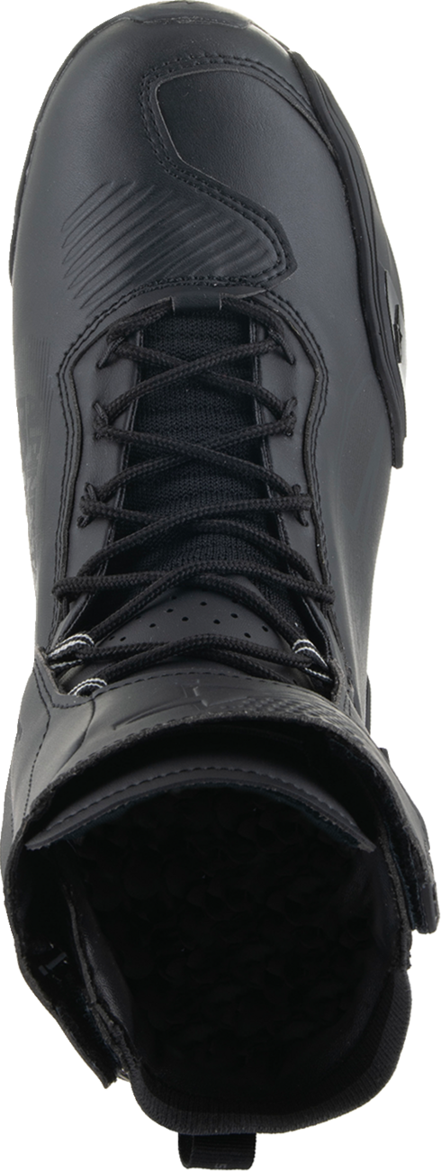 Alpinestars Superfaster motorcycle shoe in black, US 11.5, with durable design and reinforced sole for performance riding.