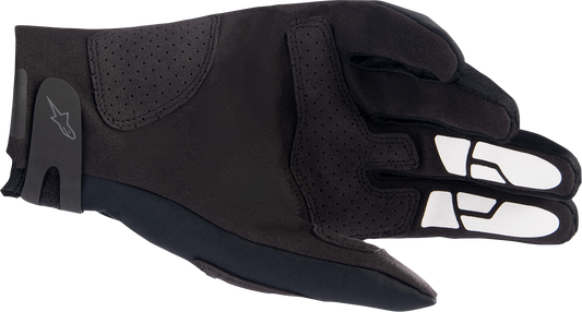 Alpinestars Thermo Shielder Gloves in black, small size, showing the insulated motorcycle glove with brand logo and textured palm.
