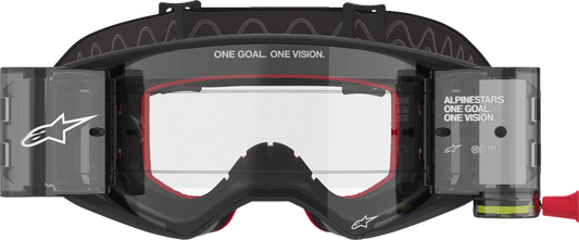ALPINESTARS GOGGLES, Alpinestars GOGGLES Supertech Roll-Off Goggle - Black/Gray Frame with Clear Lens (Part 5100425-1518)
