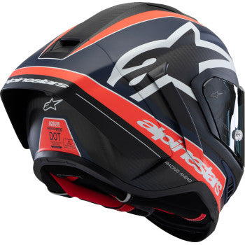 Alpinestars Supertech R10 Team Helmet Black/Carbon Red/Gloss White - Howling Moto