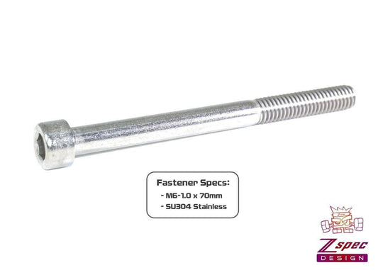 ZSPEC M6-1.0x70mm Socket-Cap SHSC Fasteners, Stainless, 10-Pack - Howling Moto