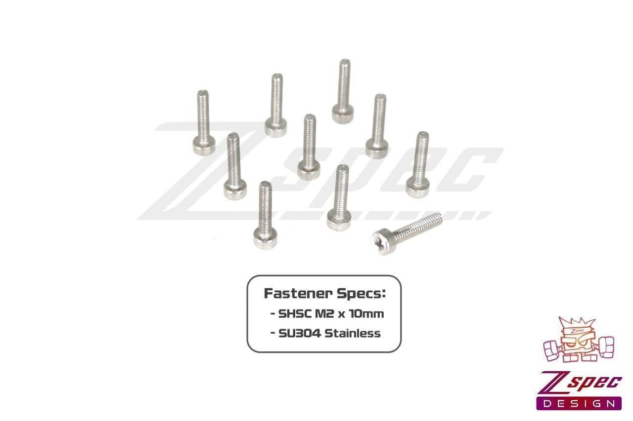 ZSPEC M2-0.4x10mm Fasteners, SHSC, Stainless SUS304, 10-Pack - Howling Moto
