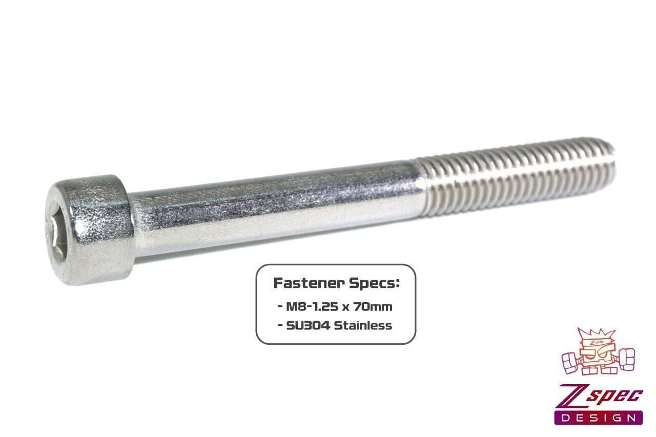 ZSPEC M8-1.25x70mm Socket-Cap SHSC Fasteners, Stainless, 10-Pack - Howling Moto