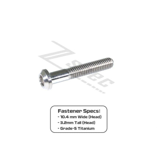 ZSPEC M6-1.0x35mm Dress Up Bolt® Fastener, Angled Head, Titanium Grade-5, Per Each - Howling Moto