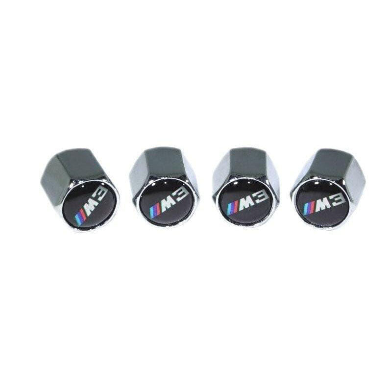 Chrome Valve Stem Tire Caps, Style: BMW M3 - Howling Moto
