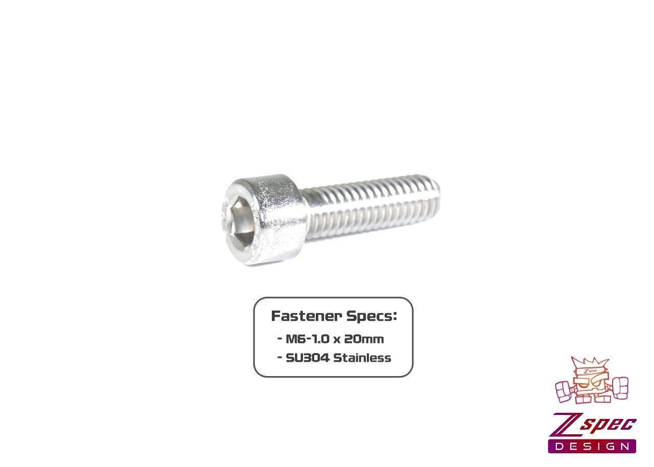 ZSPEC M6-1.0x20mm Socket-Head SHSC Fasteners, SUS304 Stainless, 10-Pack - Howling Moto