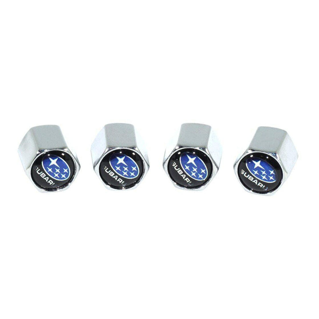 Chrome Valve Stem Tire Caps, Style: SUBARU - Howling Moto