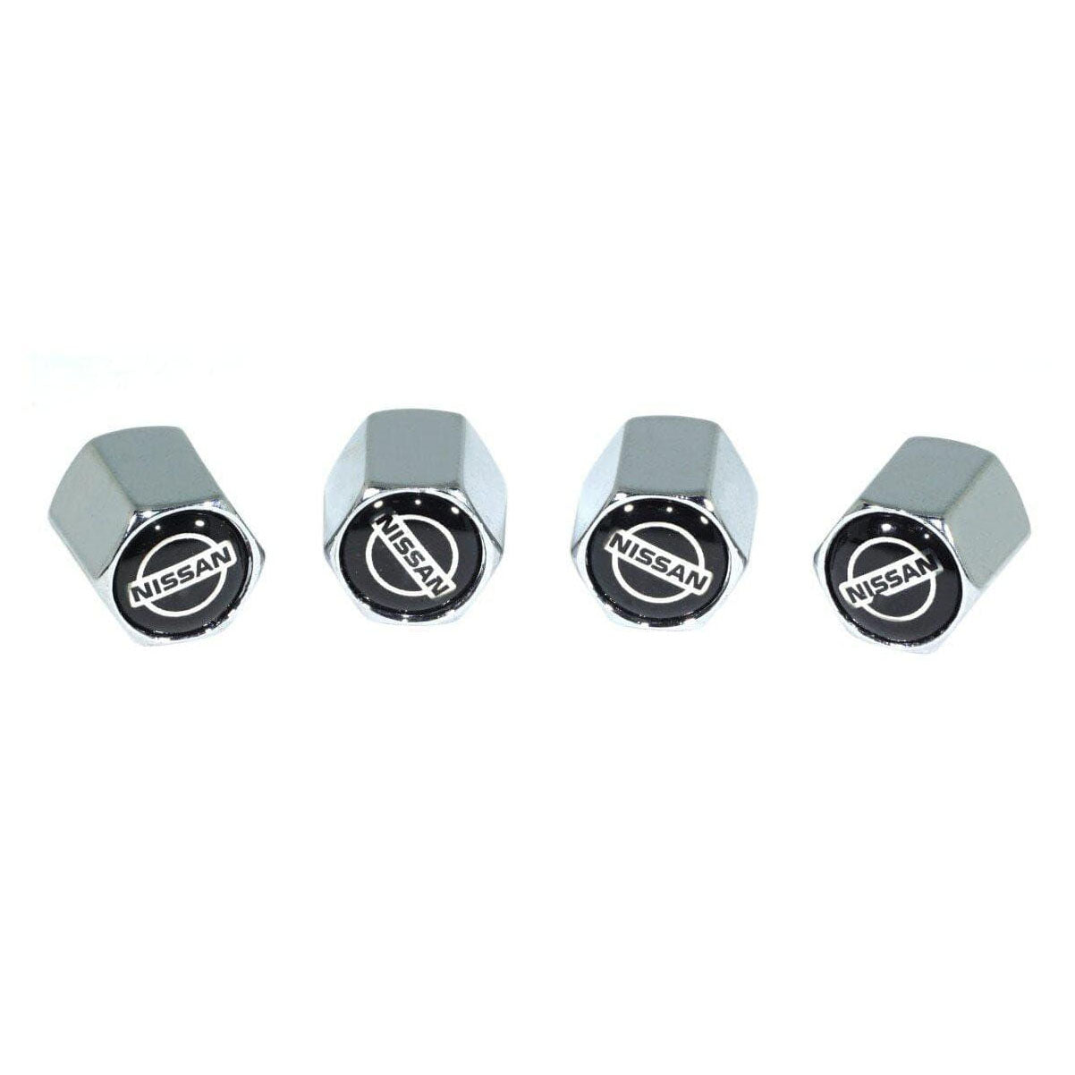 Chrome Valve Stem Tire Caps, Style: Nissan - Howling Moto