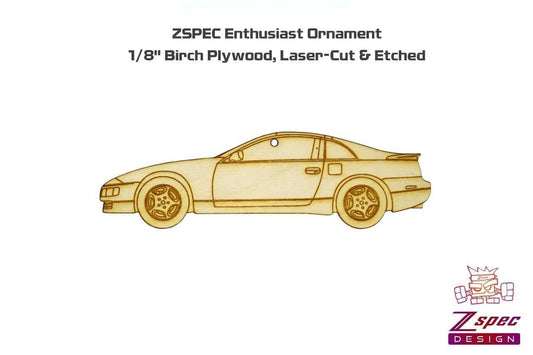 ZSPEC Laser-Engraved Wood Ornament, Style: Nissan 300zx Z32, Birch - Howling Moto