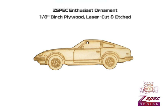 ZSPEC Laser-Engraved Wood Ornament, Style: Datsun 280zx, Birch - Howling Moto