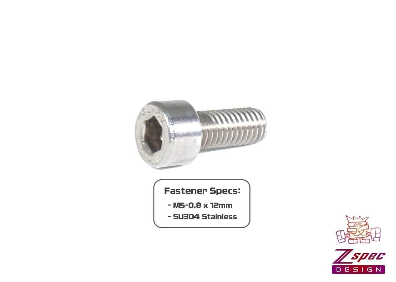 ZSPEC M5-0.8x12mm Socket-Cap SHSC Fasteners, Stainless, 10-Pack - Howling Moto
