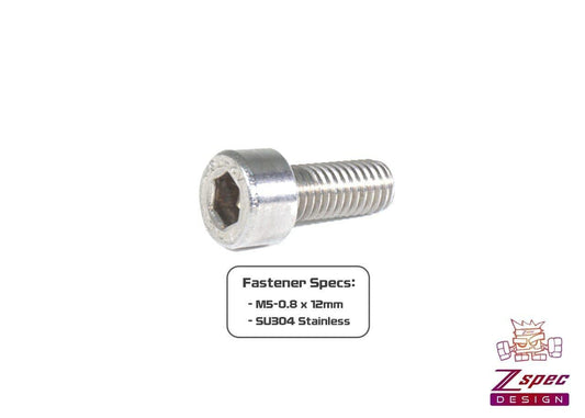 ZSPEC M5-0.8x12mm Socket-Cap SHSC Fasteners, Stainless, 10-Pack - Howling Moto